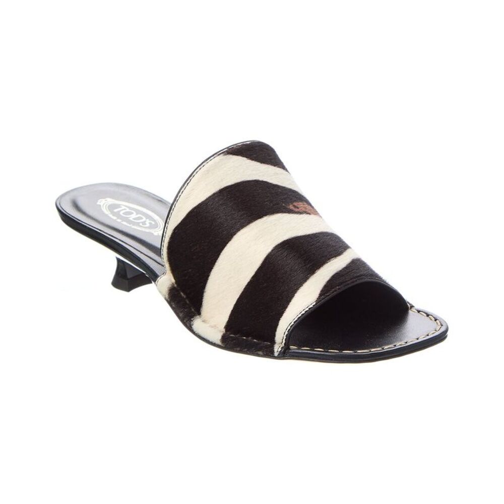 Tod's Haircalf Sandal, Black